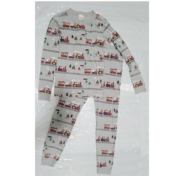 HANNA ANDERSSON Train Long John Pajama Set - 140 OR 10 (PRE-OWNED) - Picture 2 of 12